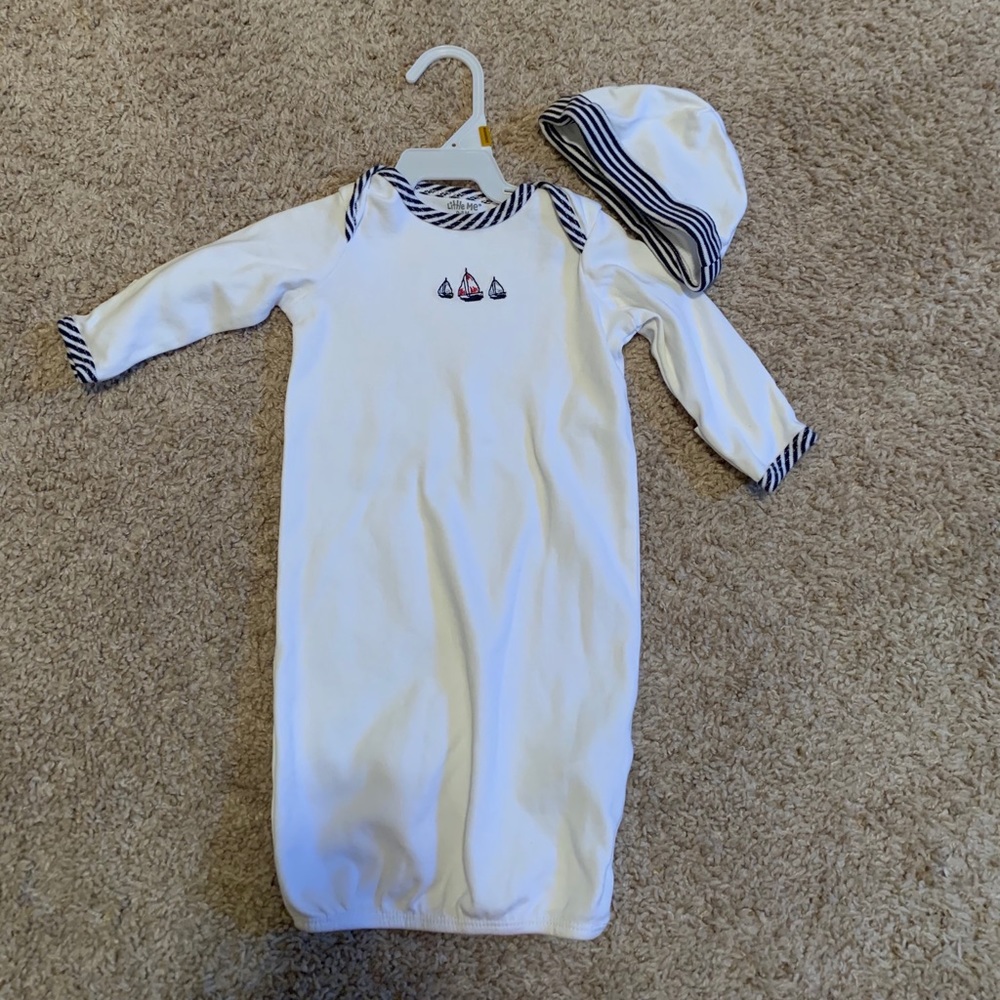 Little Me Sailboat Gown with Hat